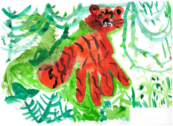 Рисунок ко Дню тигра детский сад