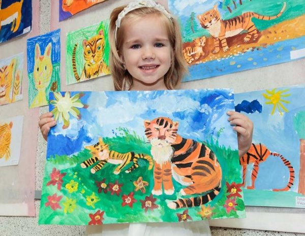 Рисование на день тигра