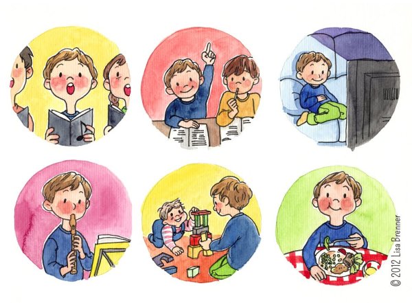 Распорядок дня рисунок