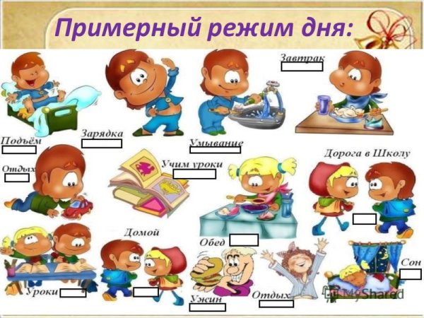 Режим дня школьника мальчика