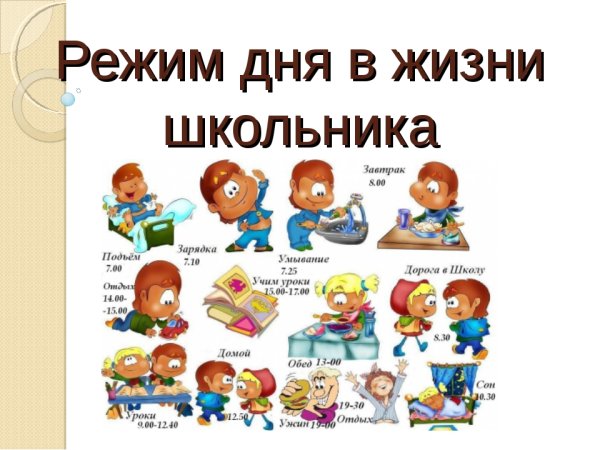 Режим дня школьника