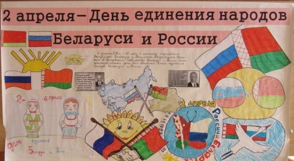 Рисунок единство России и Белоруссии