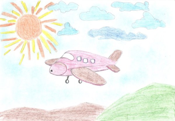 Рисунок ко Дню авиации для детей