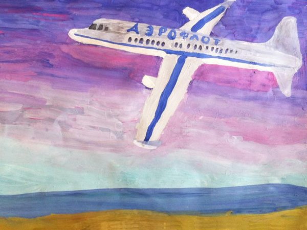 Рисование самолет подготовительная группа