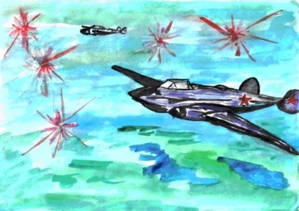 Рисунок на военную тему для детей