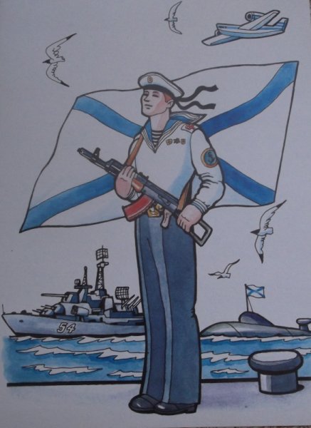 Рисование с детьми морской флот