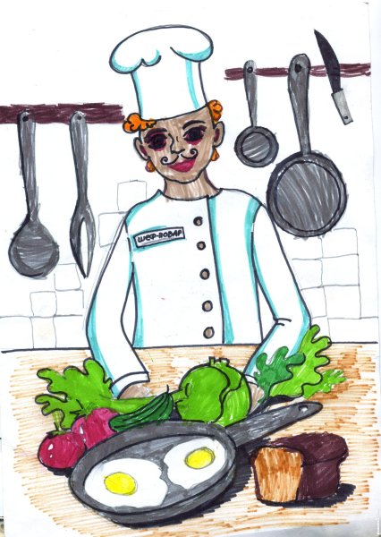 Открытка повару детского сада