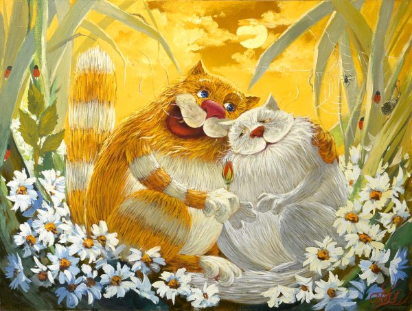 Картины Антона Горцевича коты