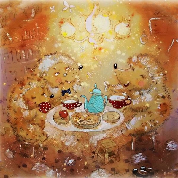 Иллюстратор Анастасия Столбова ежики