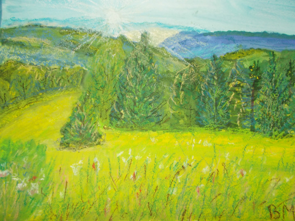 Солнечный летний день рисунок