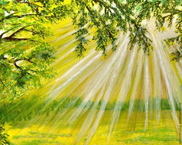 Живопись яркое солнце