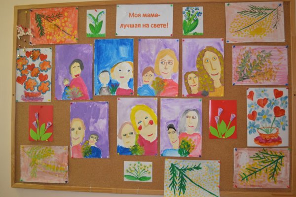 Рисунки цветов на 8 марта