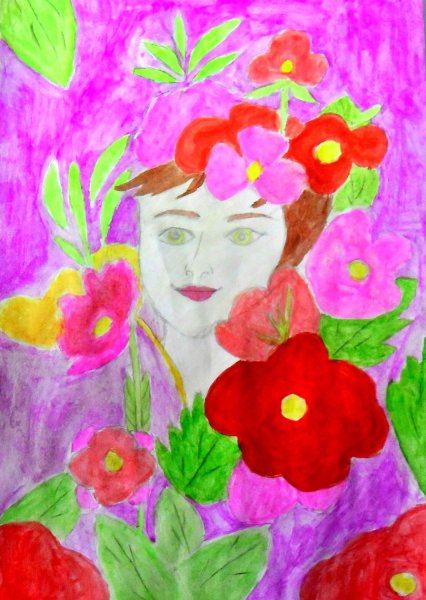 Рисунки к Международному женскому Дню на конкурс