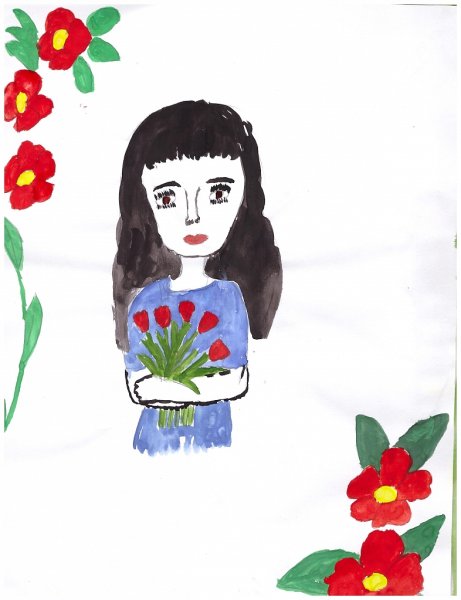 Рисунок на 8 марта в школу на конкурс 2 класс