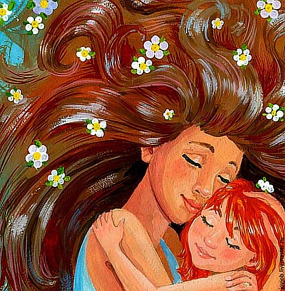 Иллюстрации материнство