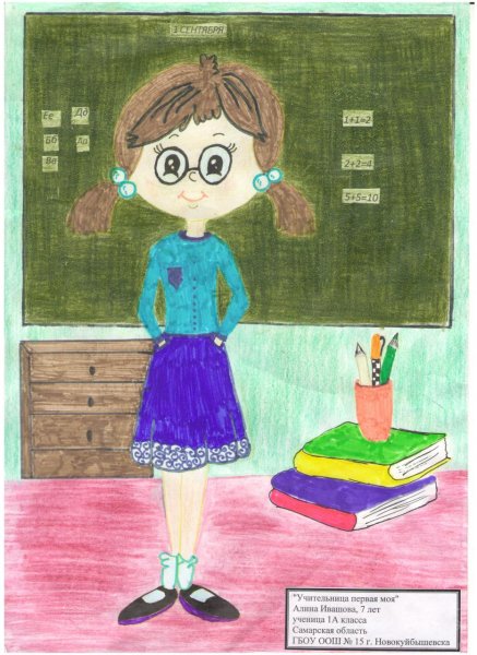 Рисунок для учителя легкий