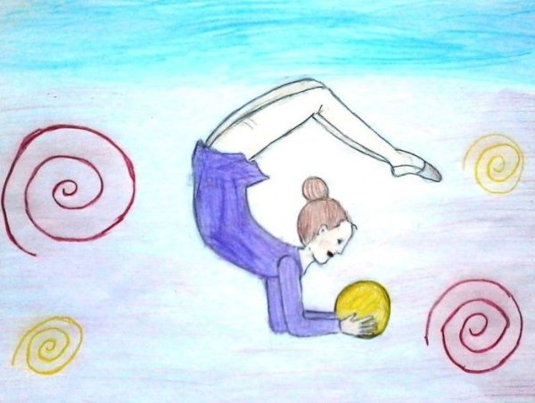 Детский рисунок на тему спорт