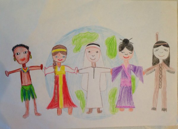Рисование на тему Дружба народов