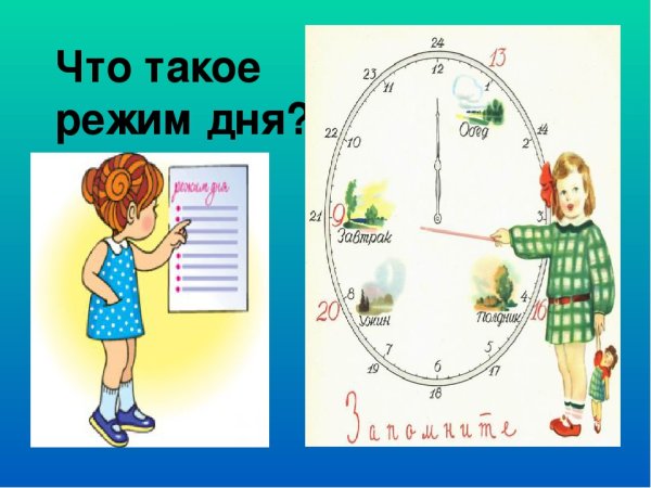 Режим дня залог здоровья