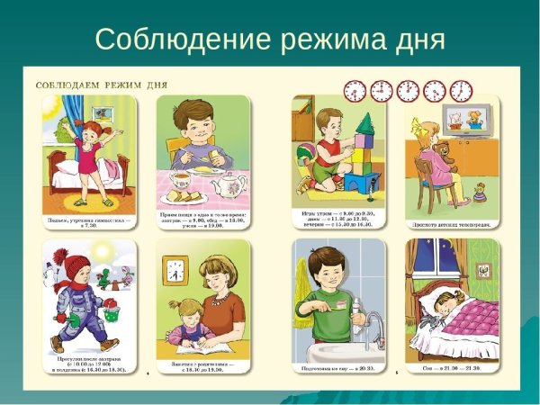 Режим дня дошкольника