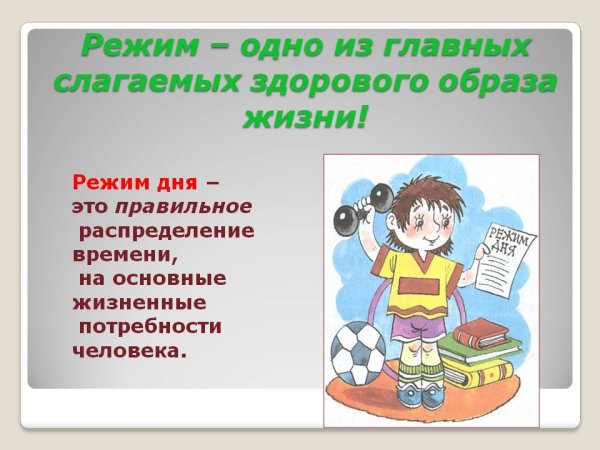 Режим дня школьника