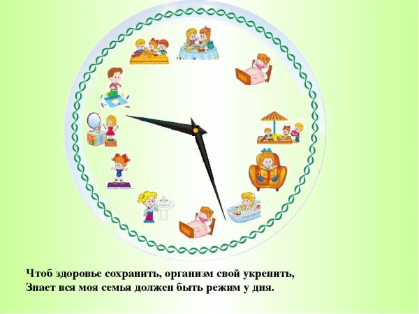 Режим дня залог здоровья