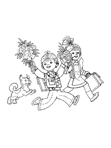 Раскраска первое сентября