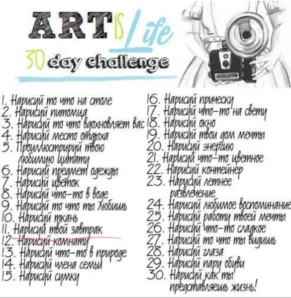 30 Дней ЧЕЛЛЕНДЖ рисование
