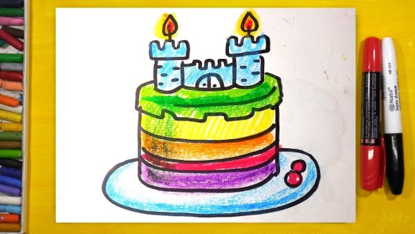 Рисование тортов с детьми