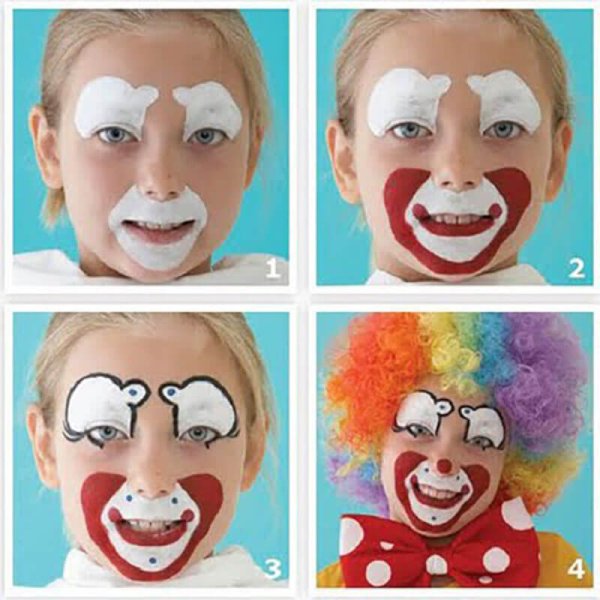 Грим клоуна для детей для детей