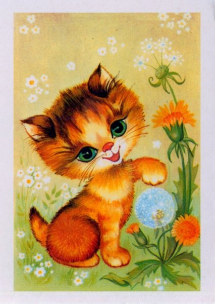 Открытка «котики»
