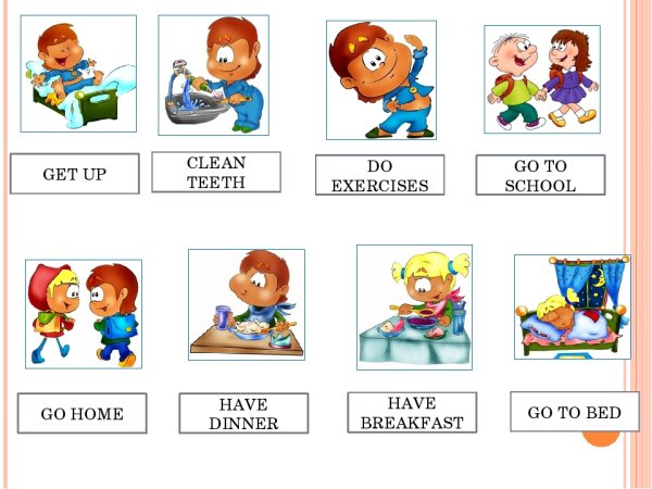 Распорядок дня по английскому языку