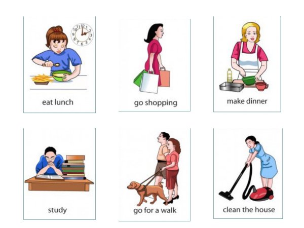 Распорядок дня на английском языке