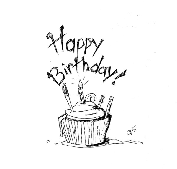 Скетч открытки на день рождения