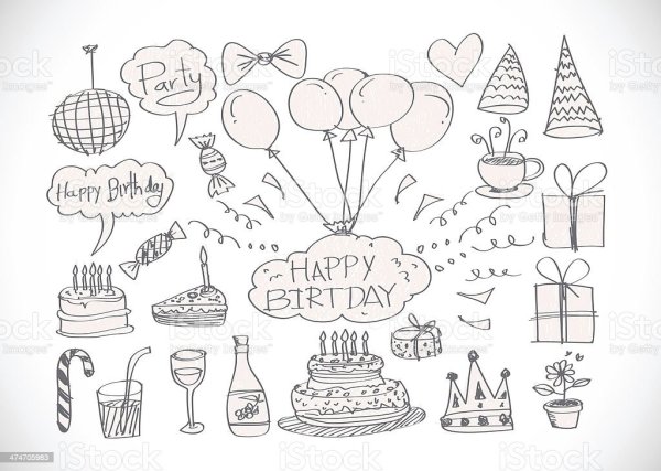 Маленькие рисуночки на день рождения