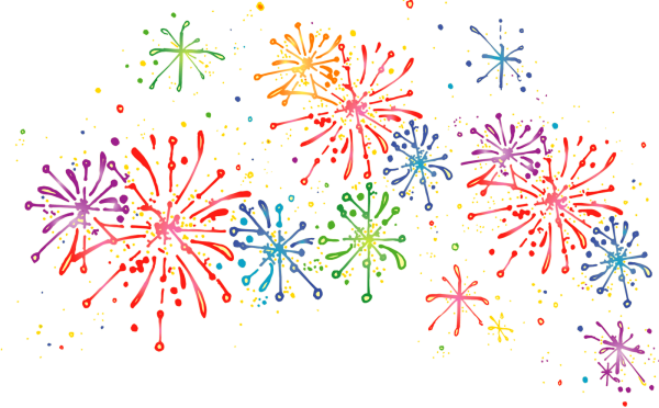 Салют на прозрачном фоне