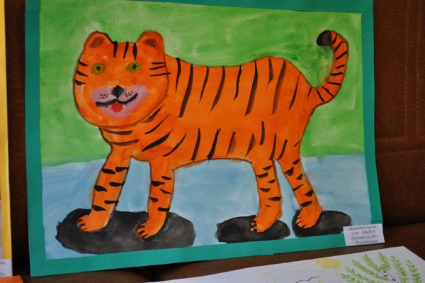 Уссурийский Амурский тигр рисунок