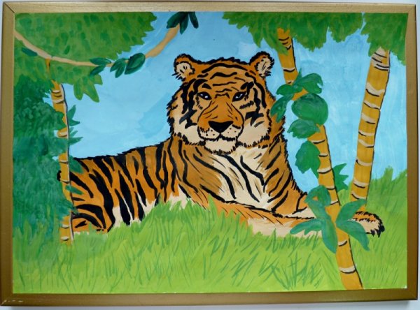 Рисунок туранского тигра