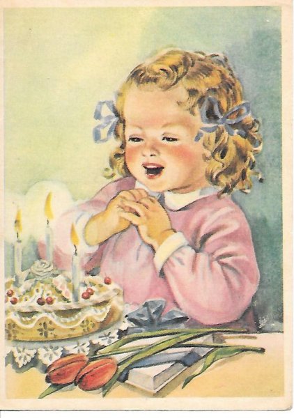 Старые открытки с днем рождения