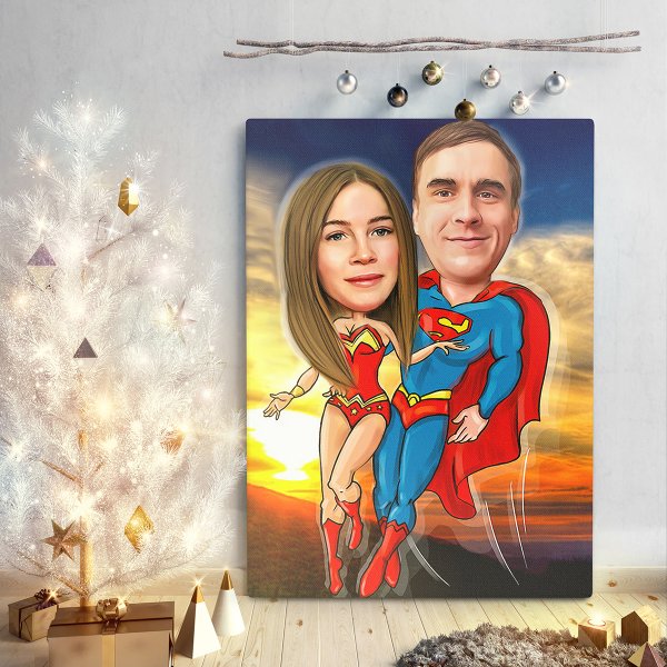 Шарж на холсте