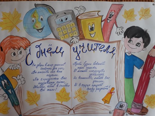 Плакат на день рождения учителю