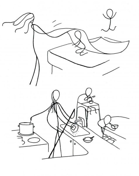 Домохозяйка рисунок