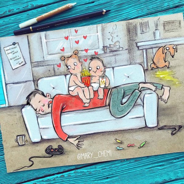 Рисунок на тему мамин день