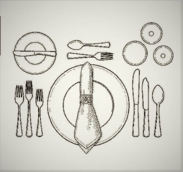 Макет сервировки стола