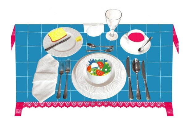 Сервировка стола раскраска для детей