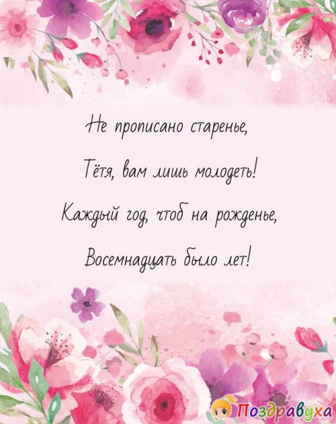 Поздравления с днём рождения тёте