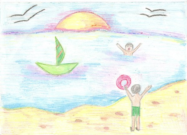 Рисунок на тему безопасность на воде