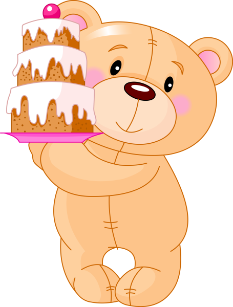 Медвежонок с тортиком для детей