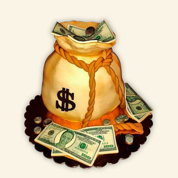 Торт мешок с деньгами