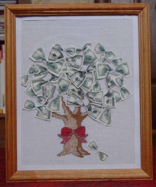 Оригинальный подарок деньги в рамке